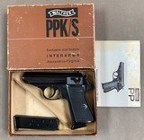 Walther Model PPK/S 9mm Kurz (.380acp) Interarms Import in box - 99% - - 1 of 8