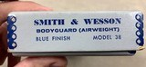 Smith & Wesson Model 38 Airweight Bodyguard Nickel - ANIB - - 11 of 12