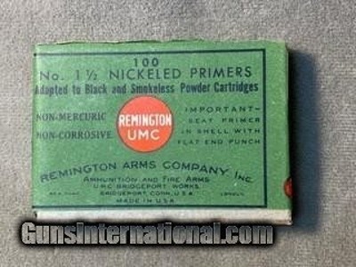 Remington No 1&1/2 Nickeled Primers - mint -
