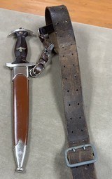 WWII Nazi SA Dagger (original) with scabbard, hanger, belt, etc - 1 of 11