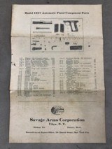 Savage 1907 .32acp Original Box, Papers, etc. - 5 of 12