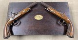 Cased Belgian .52 Caliber Percussion Dueling Pistols - excellent - - 3 of 25