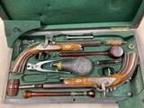 Cased Belgian .52 Caliber Percussion Dueling Pistols - excellent - - 2 of 25