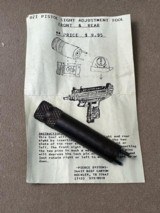 Uzi Vintage Pistol Sight Adjustment Tool - front & rear