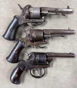 Lot of 3 Antique Revolvers 2 Pinfire & 1 rimfire - original - 2 of 5