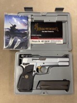 Browning Belgian Hi Power Silver Chrome 9mm Adj Sights - minty