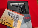 Sig Sauer P226 West German Two Tone Nickel 9mm - 1 of 10