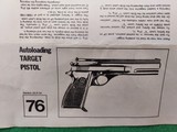 USED P. BRETTA 76 TARGET .22LR SEMI AUTO PISTOL - 10 of 10