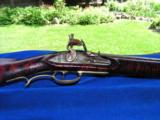 Flintlock Relief Carved Golden Age Kentucky Rifle 45 caliber Full Tiger-Striped
Stock
- 5 of 12