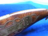 Kentucky Relief Carved Golden Age Rifle 45 caliber Percussion Full Tiger-Striped
Stock
- 3 of 12