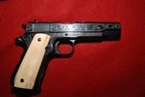 Engraved Pair of 1911A1 Pistols Colt and Remington Rand - 3 of 6