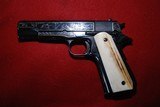 Engraved Pair of 1911A1 Pistols Colt and Remington Rand - 4 of 6