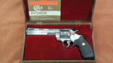 Colt Python .357 Magnum Stainless Steel with 6 inch Barrel in Custom Oak Presentation Box - 1 of 13