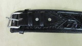 Right hand Black Fast Draw Tooled Leather Holster Rig for .44/.45 Caliber with 38 Inch Belt - 5 of 6