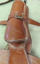 Right Hand Brown Leather Fast Draw Holster Rig for .45 Caliber Mfg. by Alfonso of Hollywood Leather Co. - 2 of 8