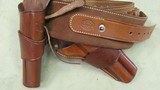 Galco "Cowboy Shoot" Double Holster/Cross Draw Rig .45 Caliber Loops 46 inch Belt Tip to Toe - 11 of 11