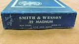 S&W Model 53 .22Mag./.22 Jet with Matching .22LR Cylinder, 8 3/8 Inch Barrel, 4 Screw Frame, Mfg. 1961, Original Box - 19 of 19