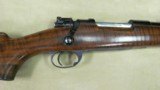 Custom 98 Mauser Rifle with 6mm Remington Caliber Barrel by Gilkey, Fancy Stripped Walnut Stock - 3 of 20