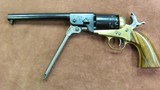 Confederate Navy Model 1860 Replica Revolver by Uberti in .44 Caliber Mfg. in 1966 in Solid Walnut Presentation Case - 16 of 20