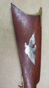Kentucky or PA Long Rifle with Double Set Trigger, Inlayed Silver Eagle and Fittings, Approx. .36 Caliber - 2 of 19
