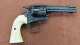 Colt Bisley SAA with 4 1/2 barrel, engraved and authentic ivory grips - 10 of 16