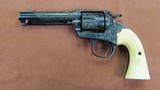 Colt Bisley SAA with 4 1/2 barrel, engraved and authentic ivory grips - 9 of 16