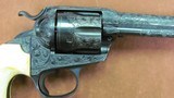 Colt Bisley SAA with 4 1/2 barrel, engraved and authentic ivory grips - 13 of 16