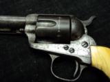 Colt single action 45 Cal. Nickel with 4 3/4 Barrel - 9 of 12