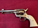 Colt Single Action Army Nickel Real Ivory Grips Unfired in Box Beautiful - 1 of 14