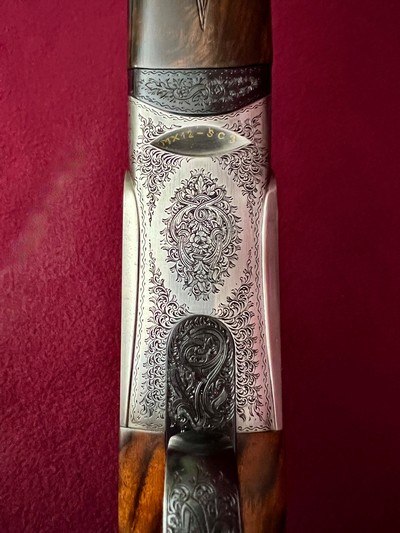 Perazzi MX12 SC3 Two Barrel Set with Exhibition Grade Wood Goldani Engraved - Image 11 of 15