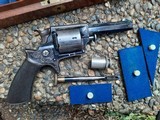 FINE FACTORY CASED TRANTER revolver with all accessories finnely engraved 80% orig blue fine cond. - 2 of 14