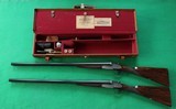 BOSS MATCHED PAIR OF TRADITIONAL ENGLISH 12 GA. SIDE-BY-SIDE GAME GUNS IN OUTSTANDING CONDITION - 1 of 13