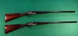 BOSS MATCHED PAIR OF TRADITIONAL ENGLISH 12 GA. SIDE-BY-SIDE GAME GUNS IN OUTSTANDING CONDITION - 2 of 13