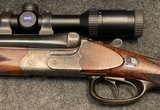 Ernst Kerner of Suhl Double Rifle Drilling 7.65R over 16 Gauge Scoped, English Grip, Ejectors. - 5 of 20