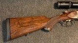 Dumoulin .375 H&H Magnum Ejector Double Rifle Scoped, Gamescene Engraved. - 7 of 24