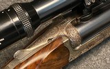 Dumoulin .375 H&H Magnum Ejector Double Rifle Scoped, Gamescene Engraved. - 8 of 24