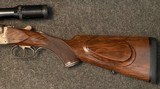 Dumoulin .375 H&H Magnum Ejector Double Rifle Scoped, Gamescene Engraved. - 6 of 24