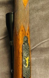 Winchester Pre 64 Model 70 .22 Hornet Supergrade Claus Willig Engraved - 3 of 21