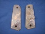Colt Pre-War 1911/1911A1 Vintage Carved Pearl Grips - 1 of 6