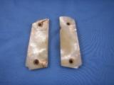 Colt Pre-War 1911/1911A1 Vintage Carved Pearl Grips - 3 of 6