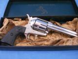 Colt 2nd Generation Single Action Army Revolver Nickel (1960) - 3 of 15
