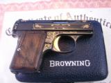  Browning Baby 25 Gold Inlayed and Engraved by Angelo Bee - 3 of 9