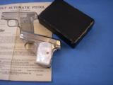 Colt Model 1908 N .25 ACP Pistol Nickel/Pearl - 9 of 9