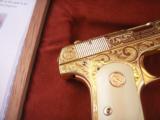 Colt Model 1903 Pistol Engraved and 24K Gold Plated - 4 of 14