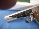 Colt Government Model Mark IV Series 70 High Polish Nickel MINT! - 3 of 13