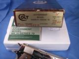 Colt Government Model Mark IV Series 70 High Polish Nickel MINT! - 6 of 13
