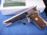 Colt Government Model Mark IV Series 70 High Polish Nickel MINT! - 2 of 13