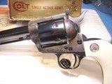 Colt New Frontier SAA Revolver .44 Special/7.5" Barrel Ivory Stocks NIB 1970 - 3 of 12