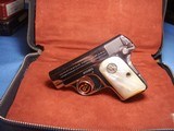 Colt 1908 Model N prewar Nickel Pocket Auto Pistol .25 ACP Pearl Grips BEAUTIFUL - 1 of 12