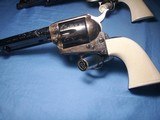 Colt
Set of Three 3rd Generation Single Action Army Revolvers A,B, C Engraved all with Checkered Ivory Grips 1977 - 4 of 15